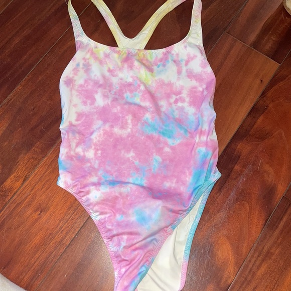 Re/Done x Solid Striped tie dye swimsuit - Picture 2 of 5